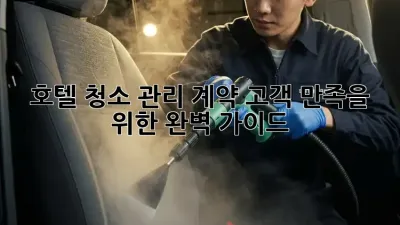 호텔 청소 관리 계약: 고객 만족을 위한 완벽 가이드