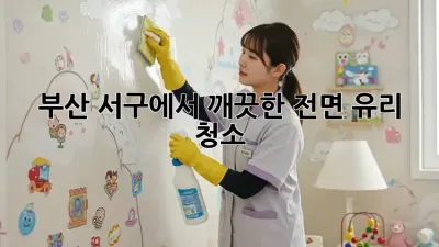 부산 서구에서 깨끗한 전면 유리 청소? ✨