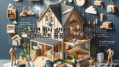장성군 남면 이사, ✨ 삼태리 이사 청소 완벽 체크리스트! 꼼꼼하게 새 출발 🏡